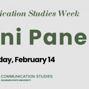 Join the Department of Communication Studies for our alumni panel on February 13