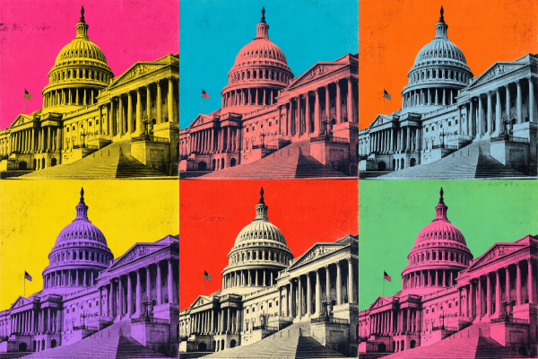 Pop Art Capitol Six Panel Grid